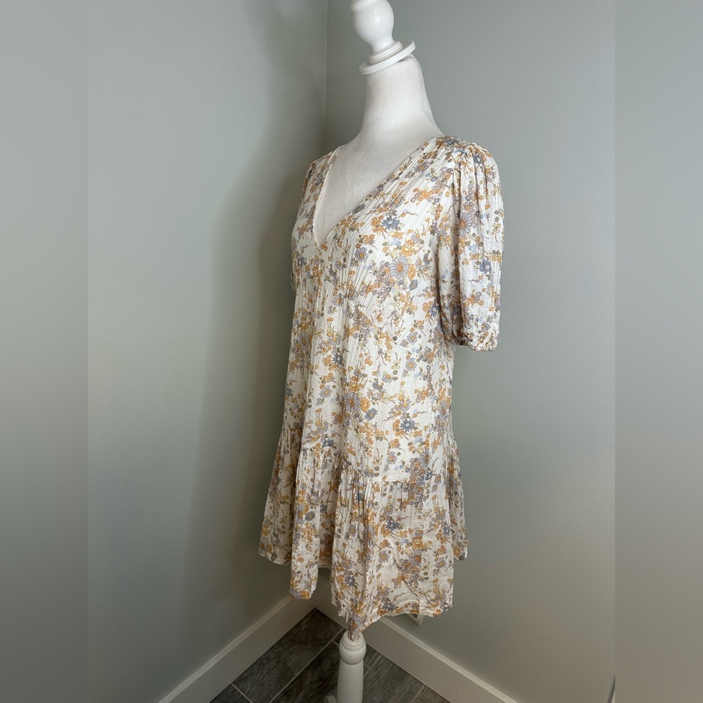 Abercrombie & Fitch Y2K Boho Cottage Core Floral  Coastal Mini Dress  Sz Small - Picture 5 of 13